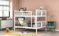 Full Over Full Bunk Bed With Ladder For Bedroom, Guest Room Furniture White Old Sku :Lp000203Aak White Solid Wood