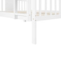 Full Over Full Bunk Bed With Ladder For Bedroom, Guest Room Furniture White Old Sku :Lp000203Aak White Solid Wood