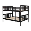 Full Over Full Bunk Bed With Ladder For Bedroom, Guest Room Furniture Espresso Old Sku :Lp000203Aap Espresso Solid Wood