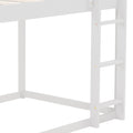 Twin Over Twin Low Bunk Bed, House Bed With Ladderwhite Old Sku:Wf197808Aak White Pine