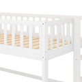 Twin Size Low Loft Bed With Ladder And Slide,White Old Sku:Wf196418Aak White Pine