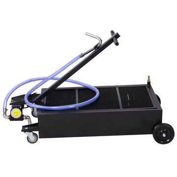 25 Gallon Low Profile Oil Drainer ,With Electric Pump Black Steel