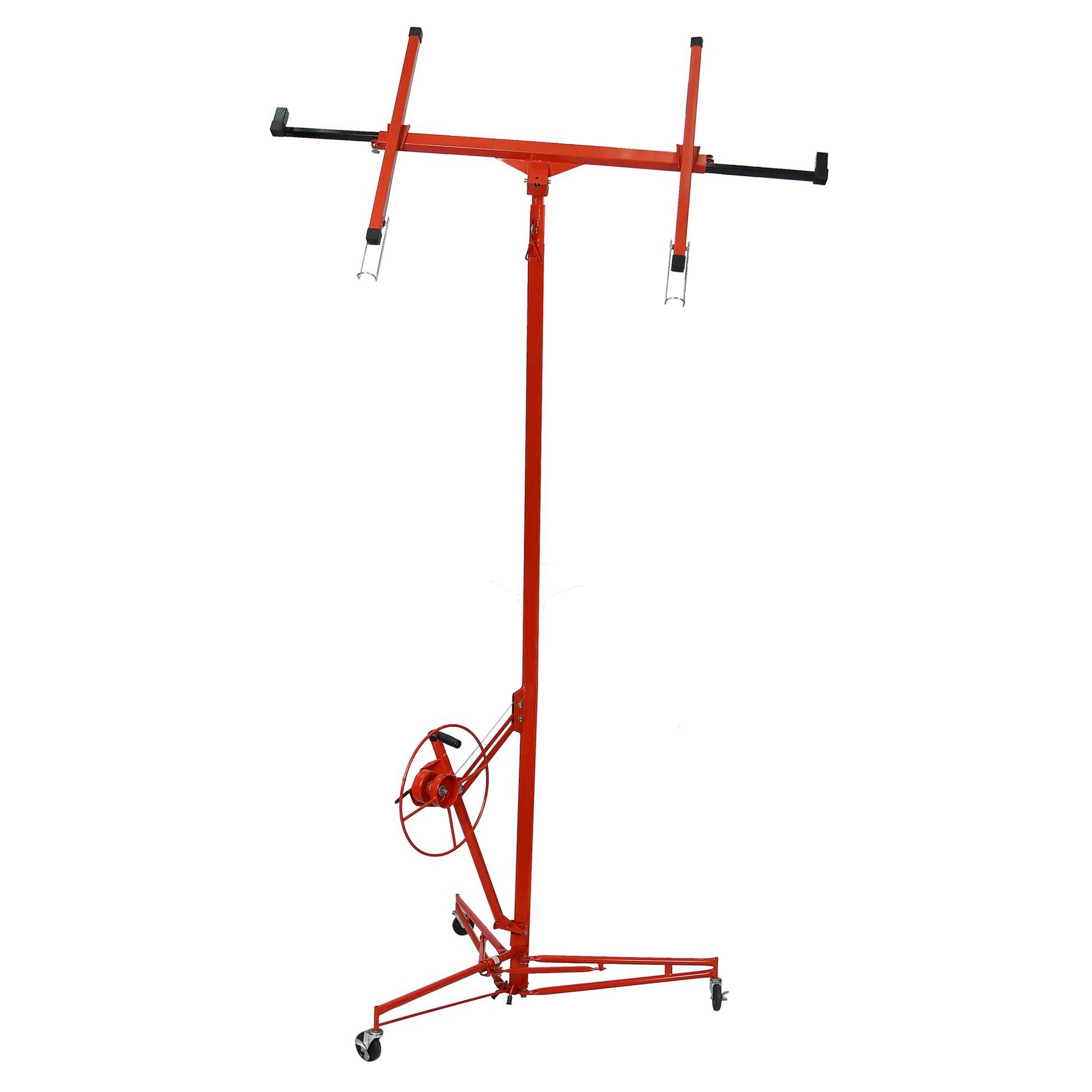 Drywall Lift Panel 13' Lift Drywall Panel Hoist Jack Lifter,Red Red Steel