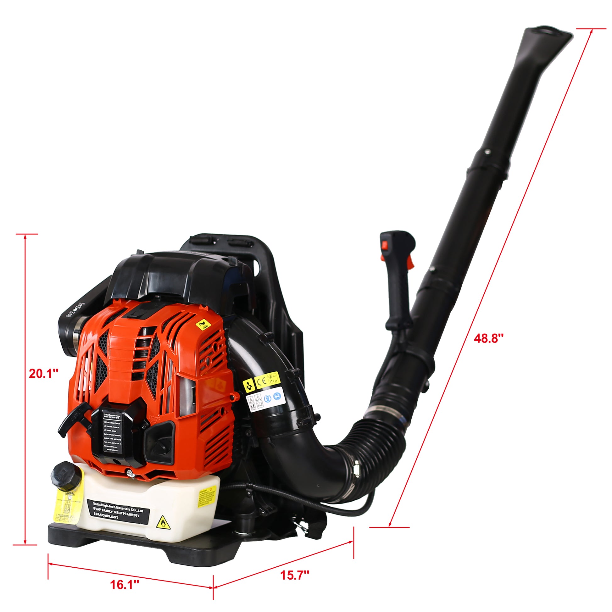 76Cc 4 Stroke Gasoline Blower Epa Compliant Red Plastic