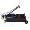 20 Gallon Low Profile Oil Drainer ,With Electric Pump Black Metal