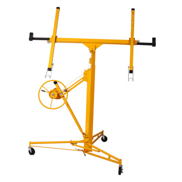 Drywall Lift Panel 13' Lift Drywall Panel Hoist Jack Lifter,Yellow Yellow Steel