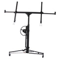 Drywall Panel Hoist Drywall Lift Rolling Panel Hoist Jack Lifter 16Ft Black Color Black Metal