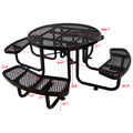 Round Outdoor Steel Picnic Table 46