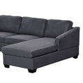 Ustyle Modern Large U Shape Sectional Sofa, Double Extra Wide Chaise Lounge Couch, Grey Gray Polyester