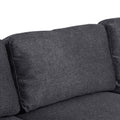 Ustyle Modern Large U Shape Sectional Sofa, Double Extra Wide Chaise Lounge Couch, Grey Gray Polyester