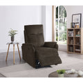 Hot Selling For 10 Years ,Recliner Chair With Power Function Easy Control Big Stocksrecliner Single Chair For Living Roombed Room Dark Brown Foam Fabric