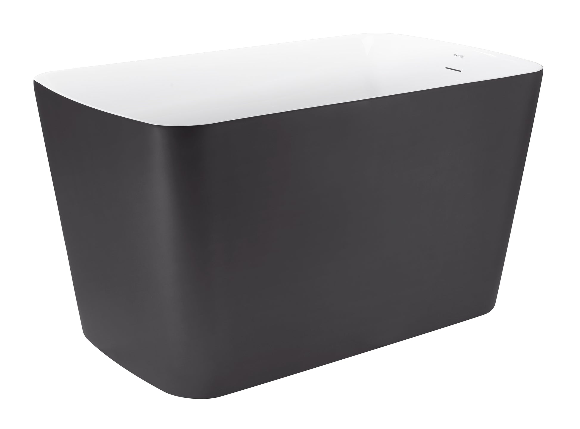 47" 100% Acrylic Freestanding Bathtub Contemporary Soaking Tub White Inside And Gray Outside Gray Acrylic