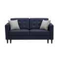 U Shaped Sofa Tech Pu Leather Blue Leather