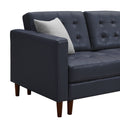 U Shaped Sofa Tech Pu Leather Blue Leather