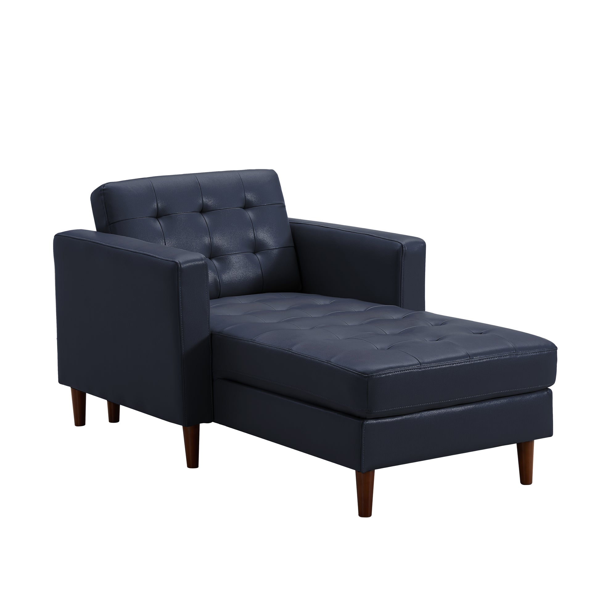 U Shaped Sofa Tech Pu Leather Blue Leather