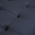 U Shaped Sofa Tech Pu Leather Blue Leather