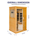 Infrared Sauna Room Single Room Natural Metal & Wood Solid Wood