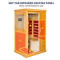 Infrared Sauna Room Single Room Natural Metal & Wood Solid Wood
