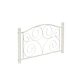 Twin Size Unique Flower Sturdy System Metal Bed Frame With Headboard And Footboard White Metal