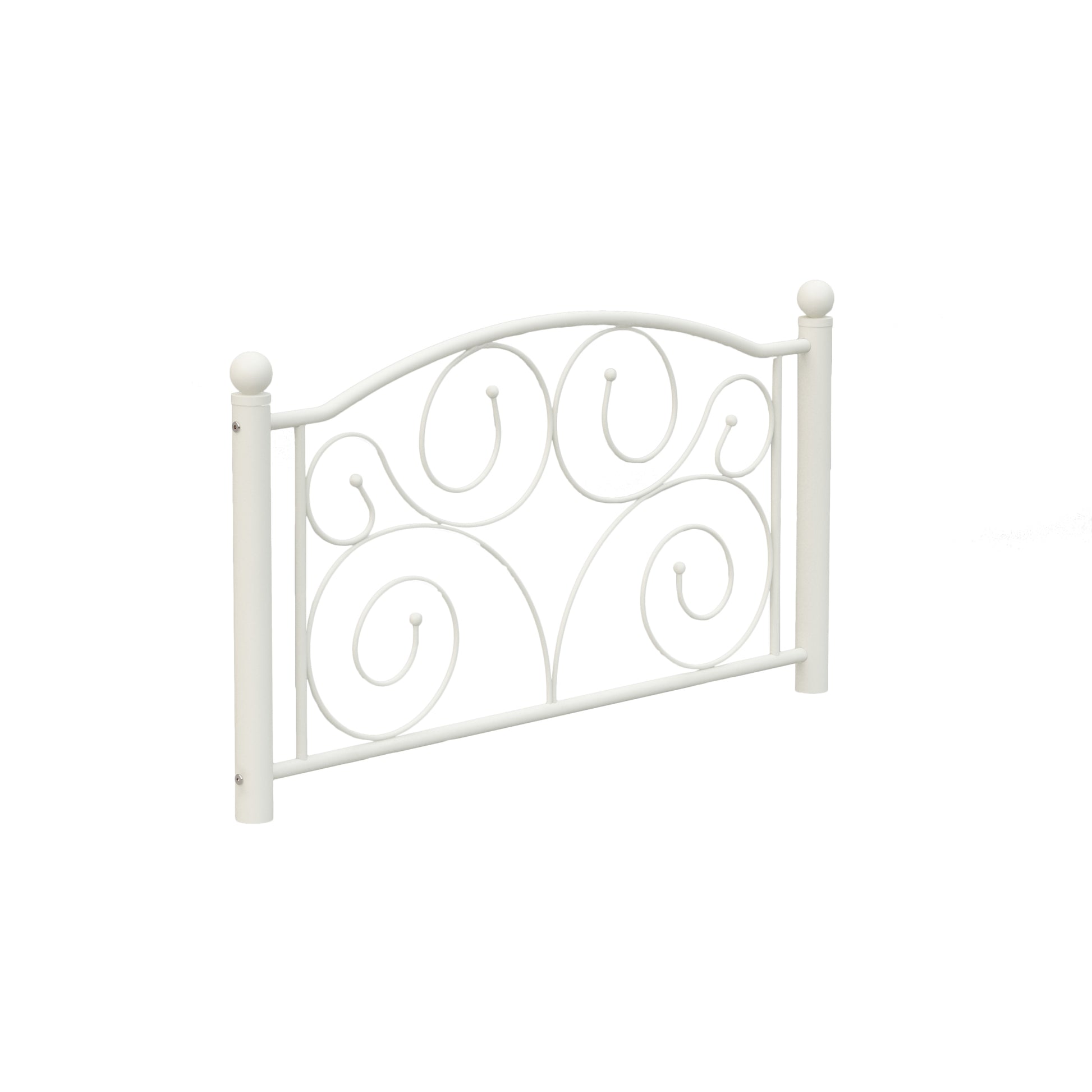 Twin Size Unique Flower Sturdy System Metal Bed Frame With Headboard And Footboard White Metal