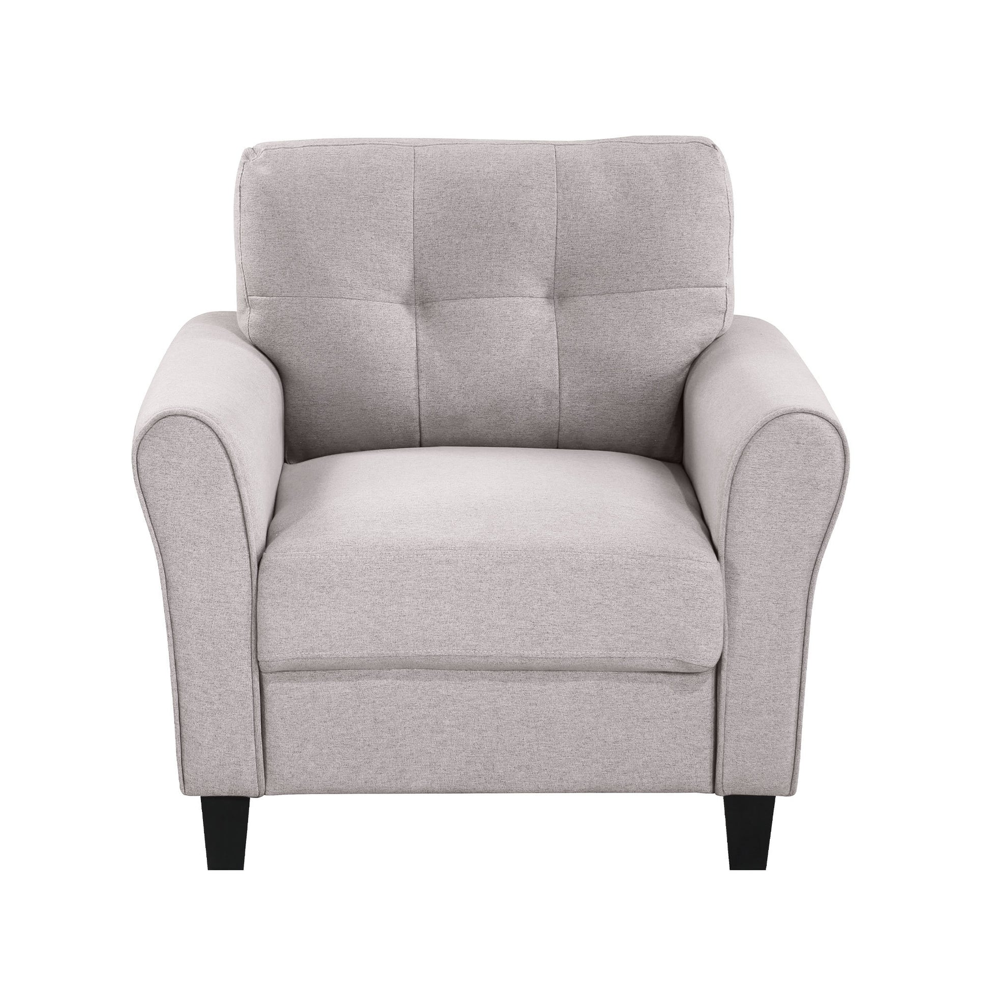 35" Modern Living Room Armchair Linen Upholstered Couch Furniture For Home Or Office ,Light Grey, 1 Seat,Old Sku:Wf288517Aar Light Grey Foam Linen 1 Seat