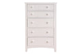 Contemporary White 1Pc Chest Of Drawers Plywood Pine Veneer Bedroom Furniture White White Drawer 5 Drawers & Above Bedroom Classic,Contemporary Rubberwood White Plywood