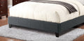 Modern Gorgeous Blue Grey Polyfiber Tufted Full Size Bed 1Pc Bedframe Upholstered Headboard Bedroom Furniture Wooden Plywood Full Grey Mix Wood Bedroom Modern,Transitional Poplar Bed Frame Plywood