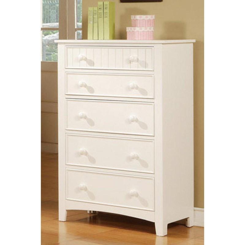 Contemporary White 1Pc Chest Of Drawers Plywood Pine Veneer Bedroom Furniture White White Drawer 5 Drawers & Above Bedroom Classic,Contemporary Rubberwood White Plywood
