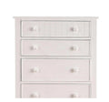 Contemporary White 1Pc Chest Of Drawers Plywood Pine Veneer Bedroom Furniture White White Drawer 5 Drawers & Above Bedroom Classic,Contemporary Rubberwood White Plywood
