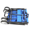 Garden Shopping Beach Cart Folding Wagon Blue Blue Metal