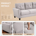 Modern Living Room Sofa Set Linen Upholstered Couch Furniture For Home Or Office ,Light Grey, 1 2 Seat,Old Sku:Sg000365Aaa Light Grey Foam Linen 3 Seat