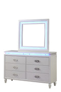 Passion Dresser Milky White White Solid Wood