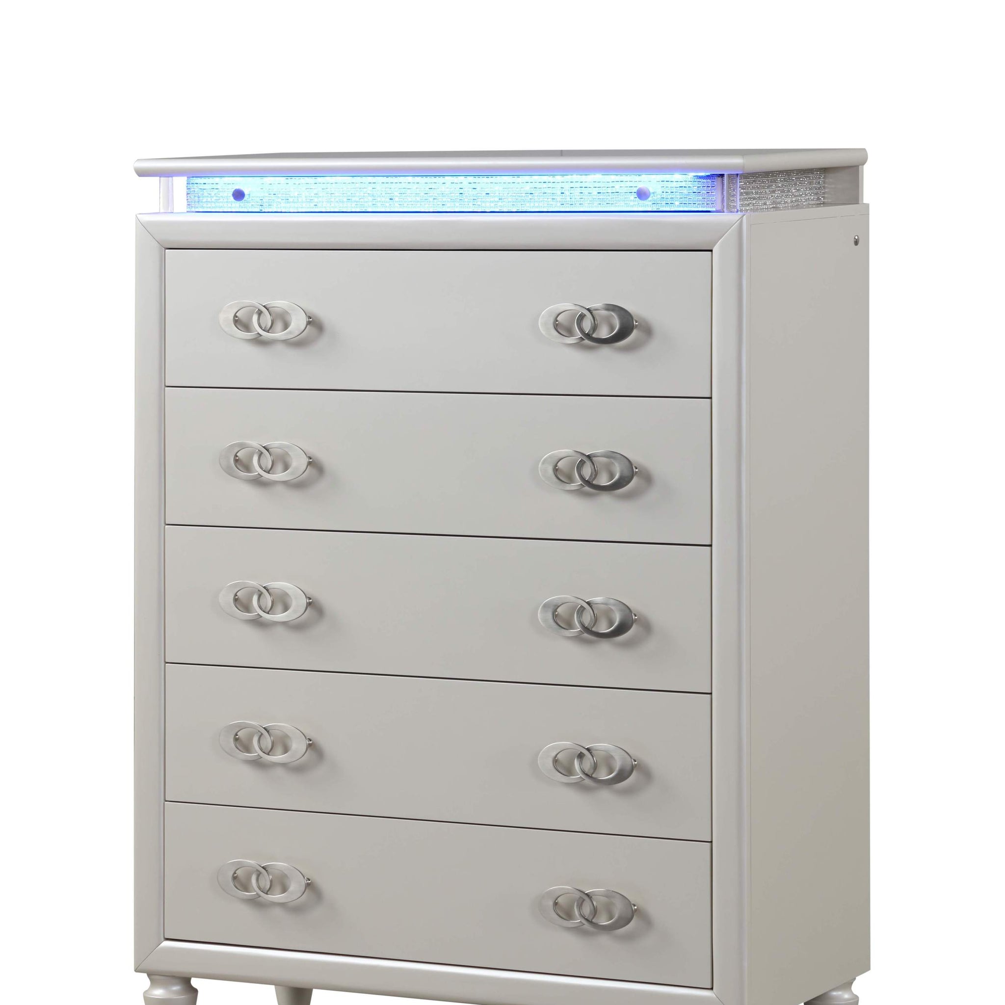 Passion Chest Milky White White Solid Wood