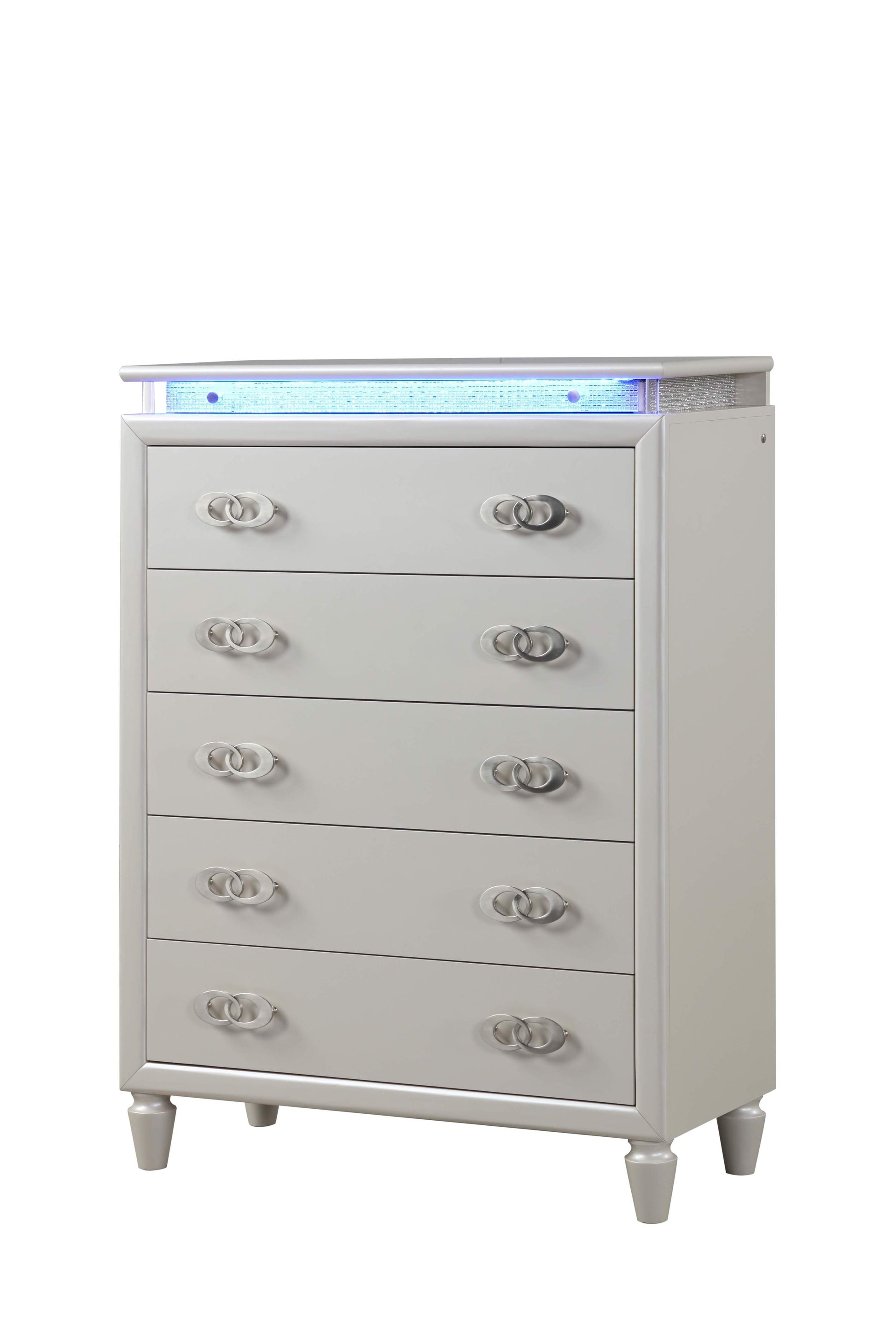 Passion Chest Milky White White Solid Wood