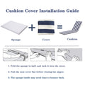 1Pcs Outdoor Lounge Chair Cushion Replacement Patio Funiture Seat Cushion Chaise Lounge Cushion Blue Striped Polyester