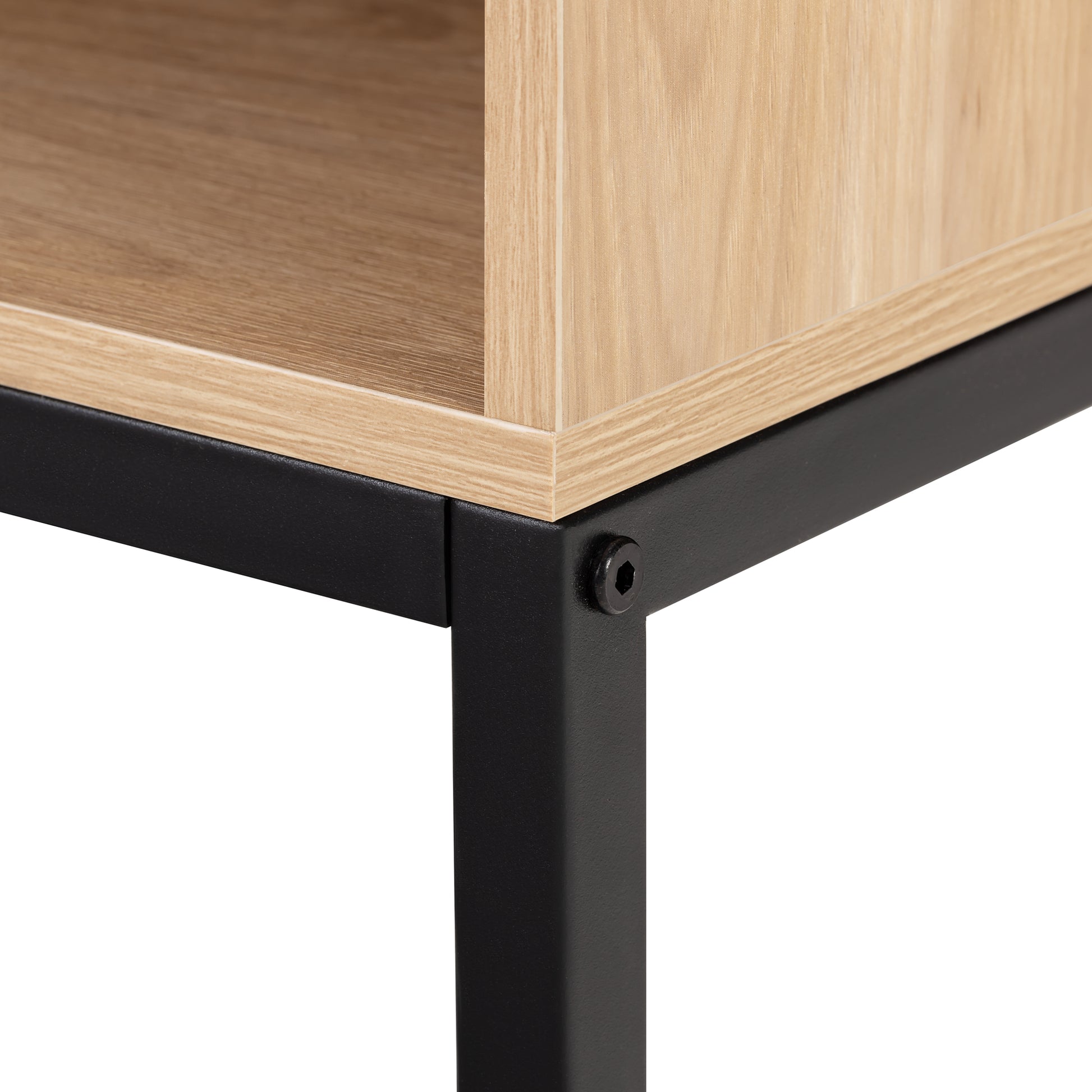 Byron C Rattan Twinset Beside Stand Nightsand Bedside Cabinet With Drawer 2Pcs Beige Yellow Mdf