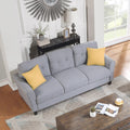 Modern Living Room Sofa Set Linen Upholstered Couch Furniture For Home Or Office ,Light Grey Blue, 1 2 3 Seat,Old Sku:Sg000373Aaa Light Grey Blue Foam Linen 6 Seat