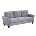 Modern Living Room Sofa Set Linen Upholstered Couch Furniture For Home Or Office ,Light Grey Blue, 1 3 Seat,Old Sku:Sg000371Aaa Light Grey Blue Foam Linen 4 Seat