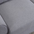 Modern Living Room Sofa Set Linen Upholstered Couch Furniture For Home Or Office ,Light Grey, 2 3 Seat,Old Sku:Sg000372Aaa Light Grey Blue Foam Linen 5 Seat