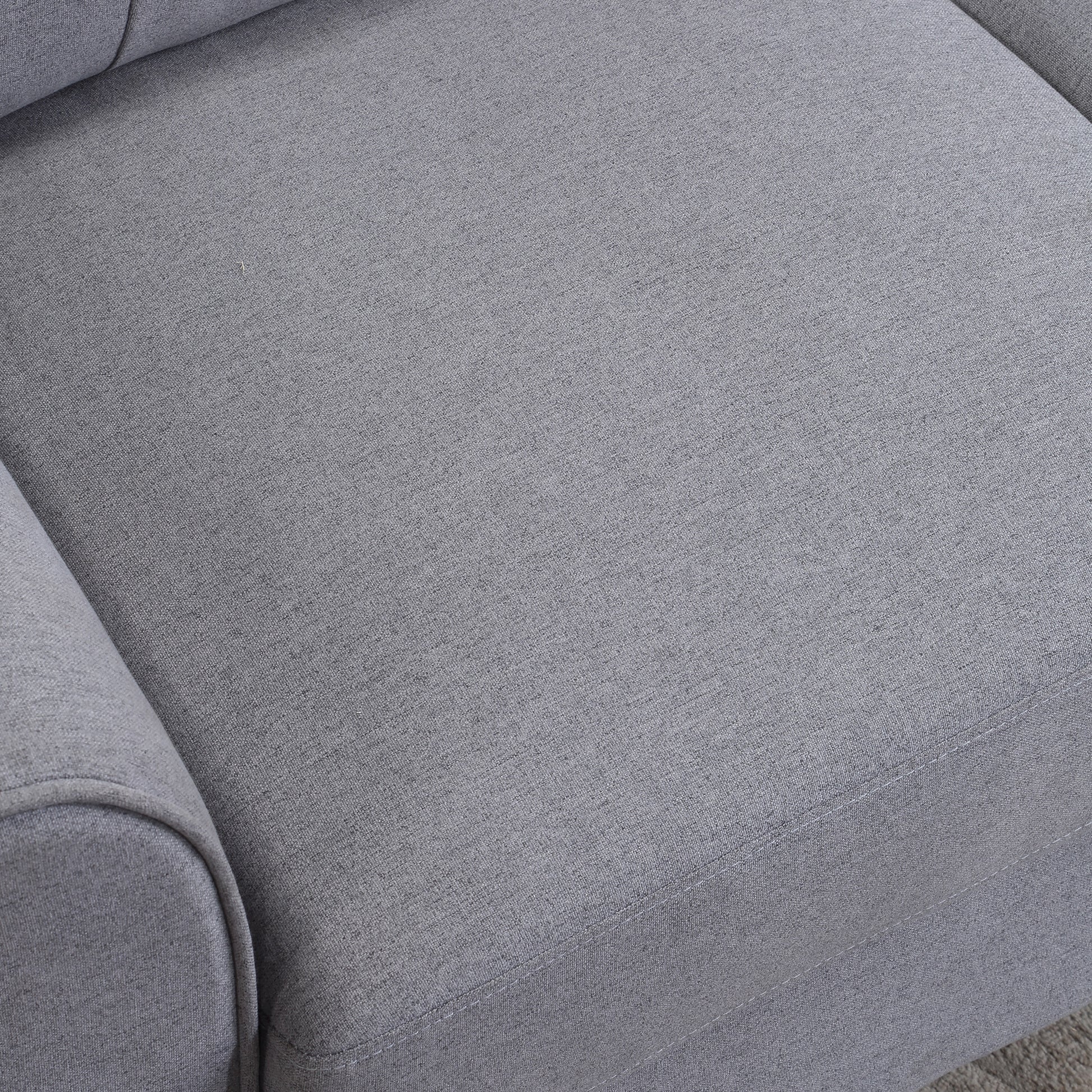 79.9" Modern Living Room Sofa Linen Upholstered Couch Furniture For Home Or Office ,Light Grey*Blue, 3 Seat,Old Sku:Wf288519Aac Light Grey Blue Foam Linen 3 Seat