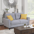 Modern Living Room Sofa Set Linen Upholstered Couch Furniture For Home Or Office ,Light Grey Blue, 1 2 Seat,Old Sku:Sg000365Aaa Light Grey Blue Foam Linen 3 Seat