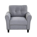 Modern Living Room Sofa Set Linen Upholstered Couch Furniture For Home Or Office ,Light Grey Blue, 1 2 3 Seat,Old Sku:Sg000373Aaa Light Grey Blue Foam Linen 6 Seat