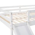 Loft Bed With Slide, Multifunctional Design, Full White Old Sku :Wf281157Aak White Solid Wood