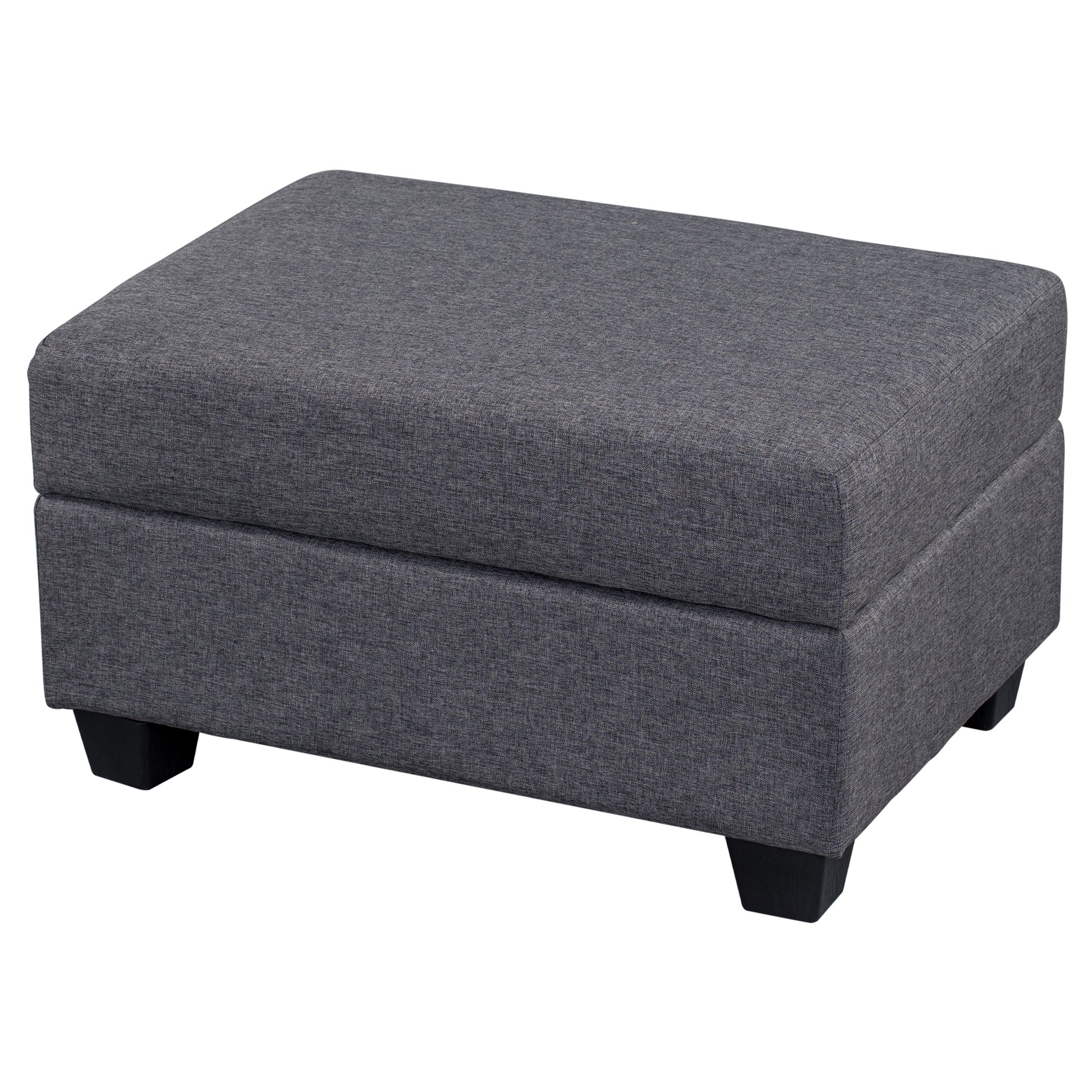 Orisfur. Reversible Sectional Sofa Space Saving With Storage Ottoman Rivet Ornament L Shape Couch For Large Space Dorm Apartment Gray Foam Linen 5 Seat