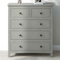 5 Drawers Solid Wood Chest, Gray Old Sku:Wf283150Aag Gray Solid Wood