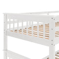 Stairway Twin Over Full Bunk Bed With Drawer, Storage And Guard Rail For Bedroom, Dorm, For Adults, White Color Old Sku :Lp000219Aak White Solid Wood