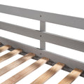 Full And Twin Size L Shaped Bunk Bed With Slide And Short Ladder,Gray Twin Gray Pine