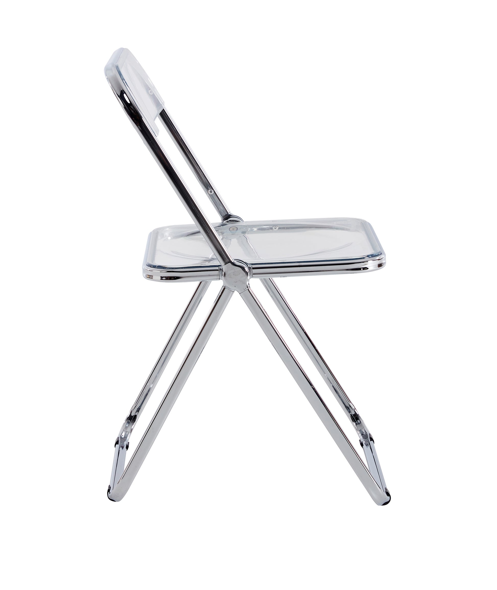 White Clear Transparent Folding Chair Office Chair Meeting Chair Dinning Chair Coffee Store Chair Set Of 2 Plastic Living Room Seat Zdy Bai 2 White Steel