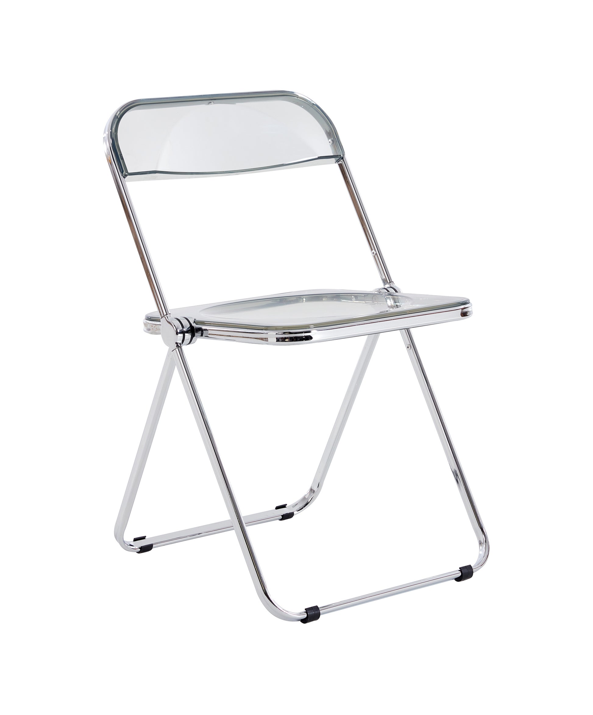 Gray Clear Transparent Folding Chair Chair Pc Plastic Living Room Seat Zdy Hui 4 Gray Steel