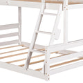 Twin Over Full House Bunk Bed With Built In Ladder,White White Pine